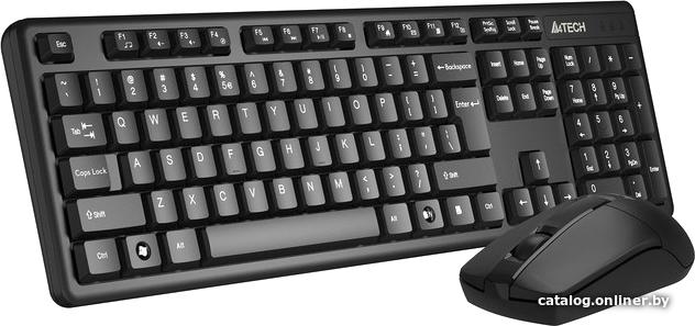 Клавиатура + мышь A4-Tech Wireless 3330N Black