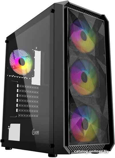 Корпус ATX Без БП Powercase Mistral Edge Tempered Glass 4x 120mm 5-color fan Black (CMIEB-L4)