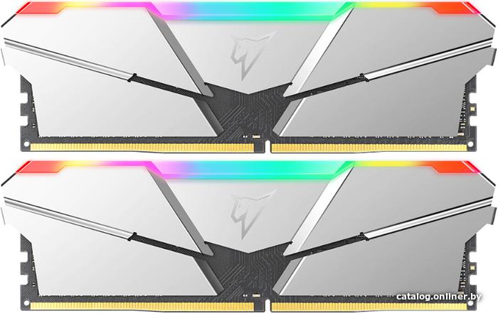 DDR4 16Gb KiTof2 PC4-28800 3600MHz Netac Shadow RGB Silver (NTSRD4P36DP-16S) CL16 1.35V