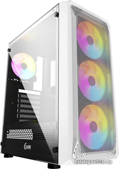 Корпус ATX Без БП Powercase Mistral Z4 White, Tempered Glass (CMIZW-L4)