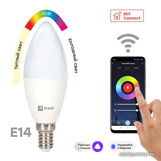 Умная лампа EKF slwf-e14-rgbw Connect 5W WIFI RGBW E14