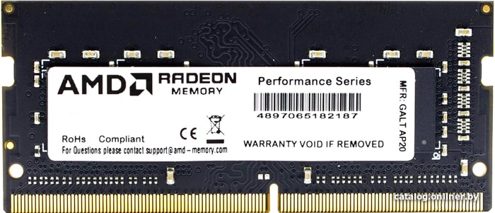 SO-DIMM DDR4 16GB (1x16Gb) PC4-25600 3200MHz AMD Radeon (R9416G3206S2S-UO)