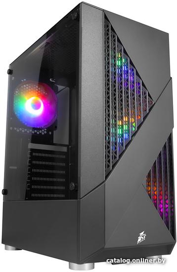 Корпус ATX Без БП 1STPLAYER FIREROSE F3-A Black F3-A-BK-4F1