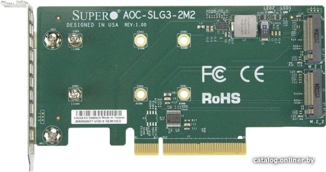 Контроллер SuperMicro AOC-SLG3-2M2