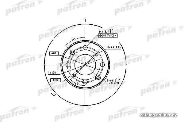 Тормозной диск Patron PBD1807