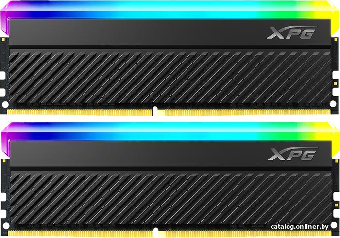 DDR4 16GB (2x8GB) PC4-35200 4400MHz A-Data Spectrix D45G RGB Gaming Memory (AX4U44008G19K-DCBKD45G) DIMM XPG Non-ECC CL19 1.35V