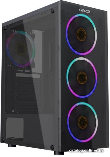 Корпус ATX Без БП Ginzzu SL600 Black