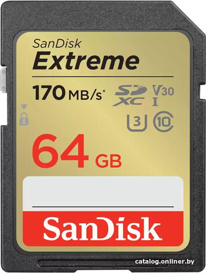 SD 64 Gb SanDisk Class 10 UHS-I Extreme SDSDXV2-064G-GNCIN