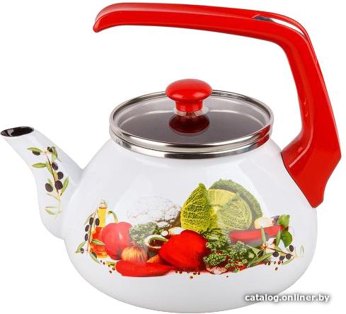 Посуда для готовки Чайник стальной эмалированный, 2.2 л, серия Урожай, PERFECTO LINEA (диаметр 11,5 см, высота 12 см) 52-881122