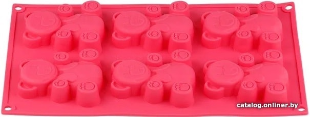 Посуда для готовки Форма для выпечки, силиконовая, прямоуг. на 6 кексов, 30.5 х 18 х 2 см, FRUIT DOVE, PERFECTO LINEA 20-104829