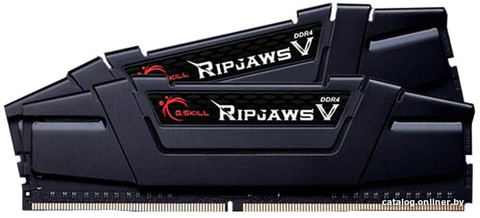 DDR4 64GB KITof2 PC-28800 3600MHz G.Skill Ripjaws V (F4-3600C16D-64GVK) CL16 1.45V