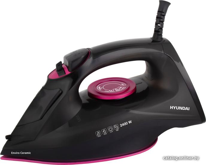 Электроутюг Hyundai H-SI01559 2400Вт черный/розовый