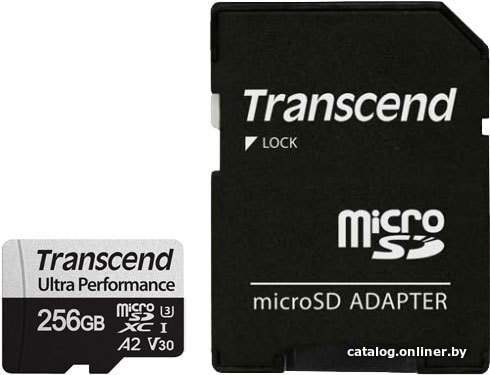 Micro SD 256 Gb Transcend Class 10 UHS-I U3 TS256GUSD340S (Adapter SD)