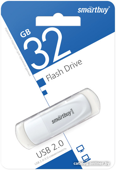 32 Gb SmartBuy Scout White (SB032GB2SCW) USB 2.0