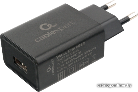 Адаптер питания Cablexpert MP3A-PC-21 100/220V - 5V USB 1 порт, 1A, черный 17618