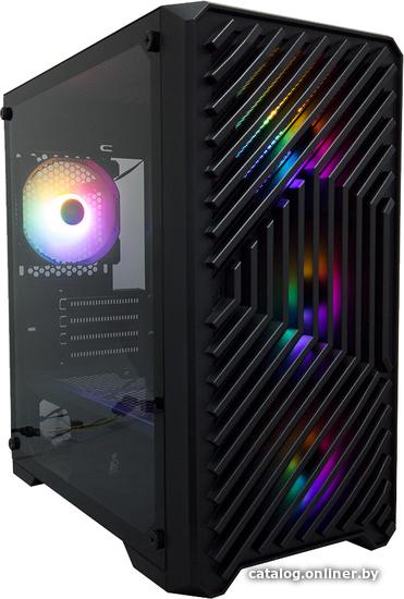 Корпус mATX Без БП 1STPLAYER Trilobite T5 Black T5-BK-4F1