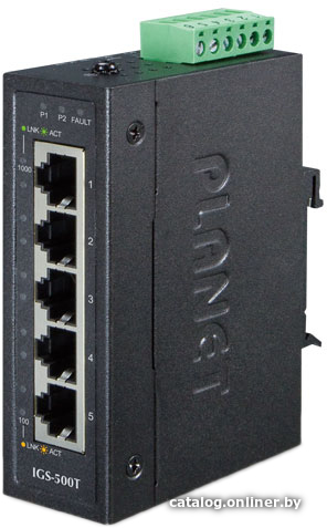 Switch Planet IGS-500T 5-Port 10/100/1000Mbps/Metal Case Gigabit Ethernet Switch IP30