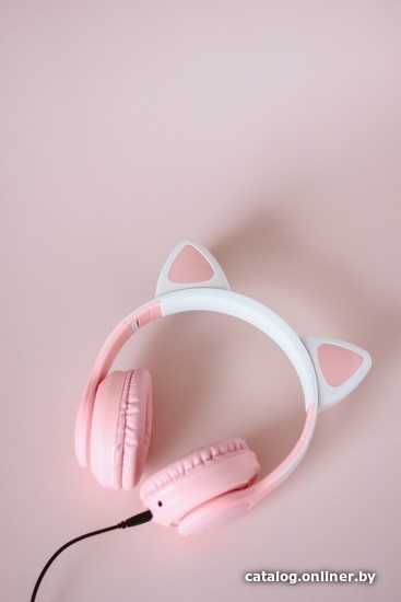 Наушники Miru W101 CAT EP-W10 розовый