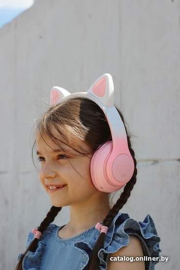 Наушники Miru W101 CAT EP-W10 розовый