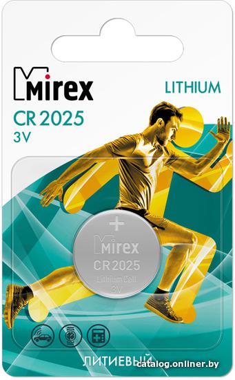 Батарейка Mirex CR2025x1шт Lithium, блистер 23702-CR2025-E1