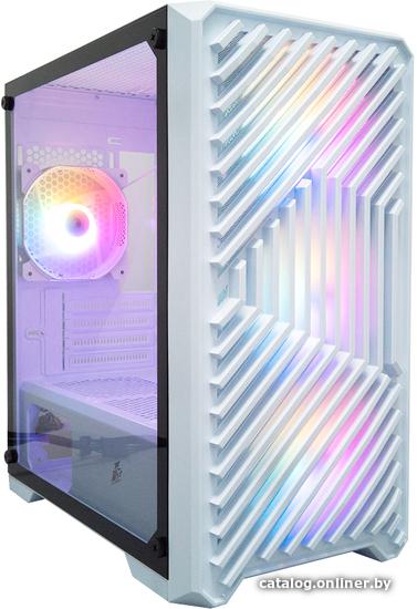 Корпус mATX Без БП 1STPLAYER Trilobite T5 White T5-WH-4F1-W