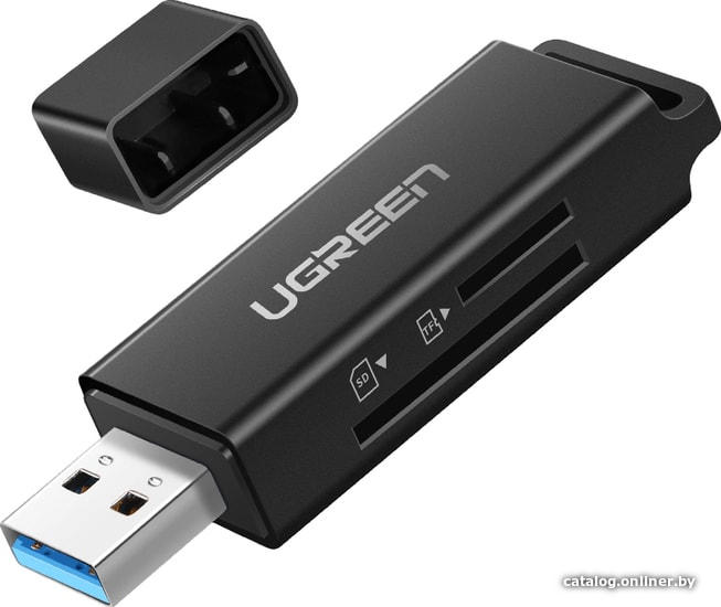 Card reader внешний UGreen USB 3.0 to TF + SD Dual CM104 Black 40752