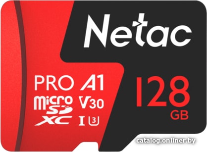 Micro SD 128 Gb Netac P500 Pro UHS-I Class 10 (NT02P500PRO-128G-R) с переходником