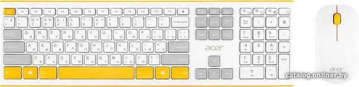 Клавиатура + мышь Acer OCC200 USB желтый-белый ZL.ACCEE.002