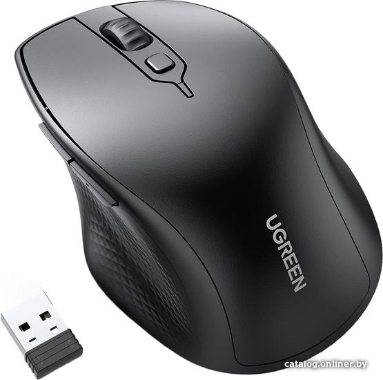 Mouse Wireless Ugreen MU101 Ergonomic Contoured-Shape Design Black 90395