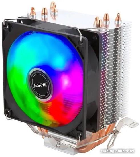 Кулер Alseye AM90 92mm 2300rpm 3-pin, Al+Cu, серебристый/RGB AS.01.01.0017