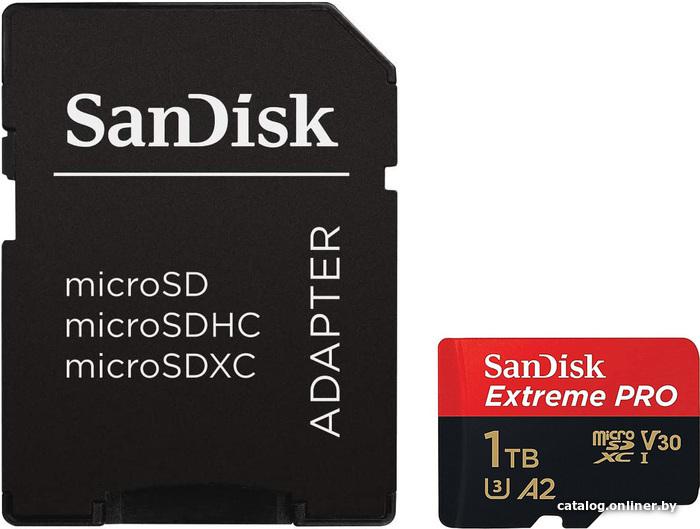 Micro SD 1Tb SanDisk Class 10 UHS-I Extreme Pro SDSQXCD-1T00-GN6MA