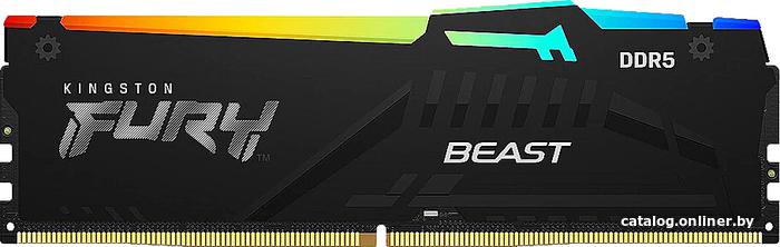 DDR5 32Gb (1x32Gb) PC5-48000 6000MHz Kingston FURY Beast RGB (KF560C40BBA-32) CL40