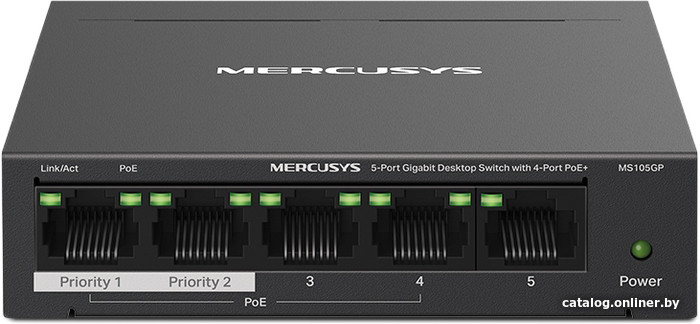 Switch Mercusys (4 порта PoE+) MS105GP