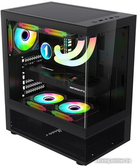 Корпус ATX Без БП 1STPLAYER MIKU Mi7-A Black (Mi7-A-BK-2F1R-1F1)
