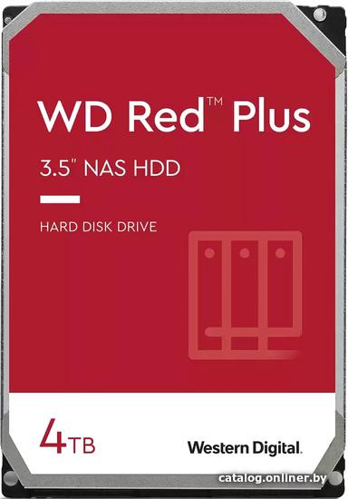HDD 3.5" SATA-III WD 4TB Red Plus (WD40EFPX) 5400RPM 256Mb 6Gb/s