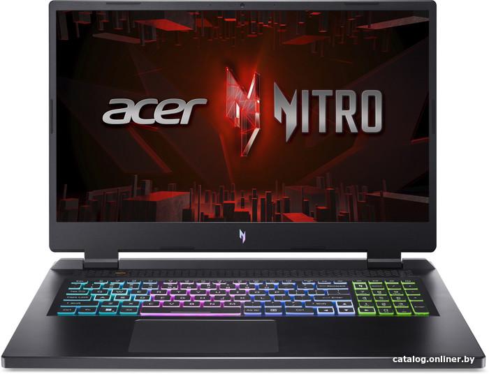 Ноутбук Acer Nitro AN17-41-R36P Ryzen 5 7640H 16Gb SSD1Tb 17,3" QHD IPS 165Hz RTX 4050 6Gb noOS Black NH.QKLCD.005