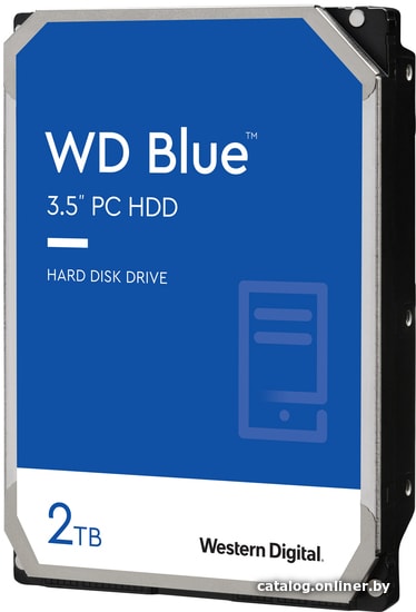 HDD 3.5" SATA-III WD 2TB Blue (WD20EARZ) 5400RPM 64Mb 6Gb/s