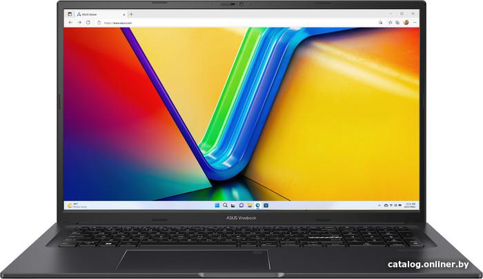 Ноутбук ASUS VivoBook 17X K3704VA-AU102 Indie Black 17.3" FHD i9 13900H 16384Mb 1024PCISSDGb noDVD Intel Iris Xe Graphics noOS 90NB1091-M00420