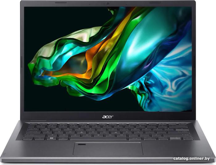 Ноутбук Acer Aspire 5 14 A514-56M-52QS i5-1335U 16Gb SSD 512Gb Intel Iris Xe Graphics eligible 14 WUXGA IPS Cam 50Вт*ч No OS Серый NX.KH6CD.003