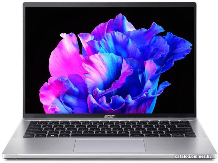 Ноутбук Acer Swift Go 14 SFG14-71-51EJ i5-1335U 16Gb SSD 512Gb Intel Iris Xe Graphics 14 2.8K OLED Cam 50Вт*ч Win11 Серебристый NX.KMZCD.002