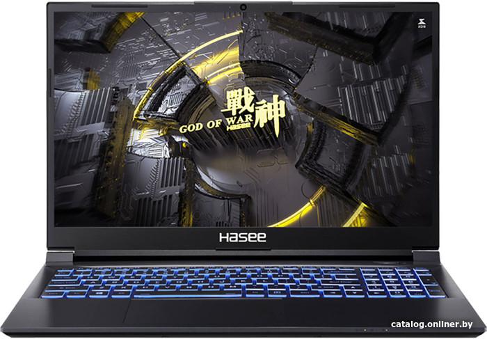 Ноутбук Hasee Z8D6 FHD i7-12650H 16Gb SSD 512Gb NVIDIA RTX 4060 для ноутбуков 8Gb 15,6 FHD IPS Cam 53.35Вт*ч No OS Черный