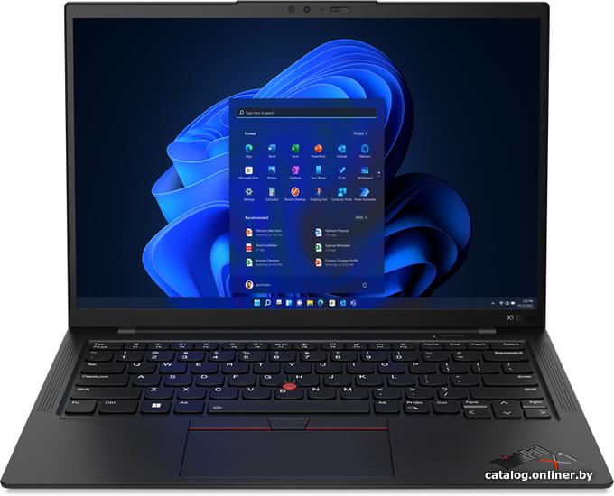 Ноутбук Lenovo ThinkPad X1 Carbon Gen 10 i7-1260P 16Gb SSD 512Gb Intel Iris Xe Graphics eligible 14 2.8K OLED Cam 57Вт*ч Win11Pro Черный 21CB007ART