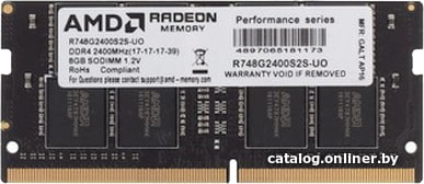 SO-DIMM DDR4 8GB (1x8Gb) PC-19200 2400Mhz AMD Radeon R7 Performance Series (R748G2400S2S-U) CL16 1.2V