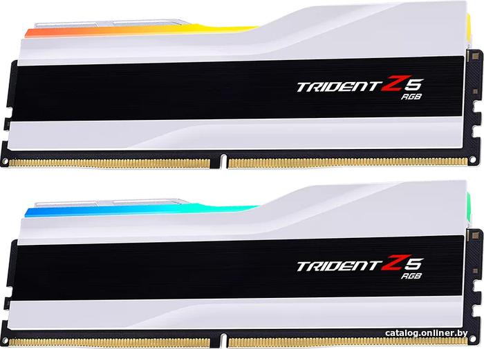 DDR5 32GB (2x16GB) 6400MHz G.Skill Trident Z5 RGB (F5-6400J3239G16GX2-TZ5RW) White CL32 (32-39-39-102) 1.4V
