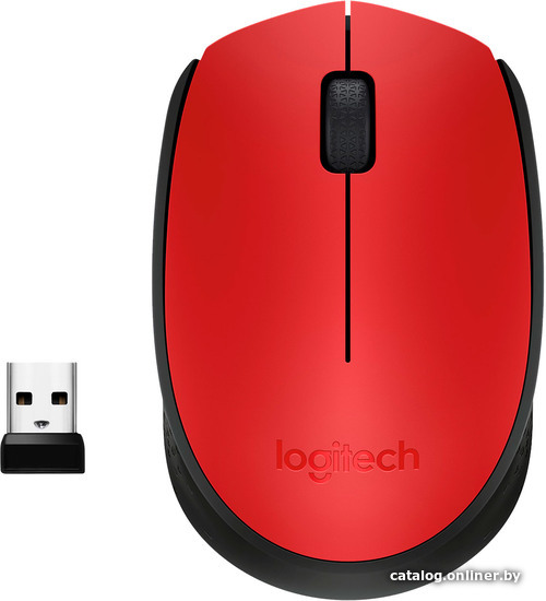 Mouse Wireless Logitech M171 (910-004645) Red-Black