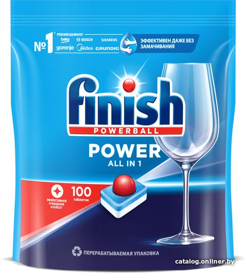 Таблетки/Капсулы для посудомоечных машин FINISH PowerBall All in One 100шт