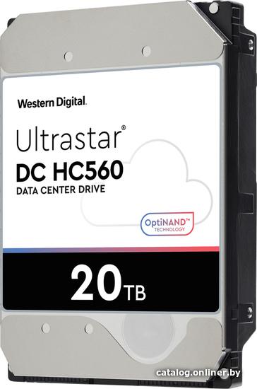 HDD 3.5" SATA-III WD 20TB Ultrastar DC HC560 (WUH722020BLE6L4 0F38785) 7200RPM 512Mb 6Gb/s