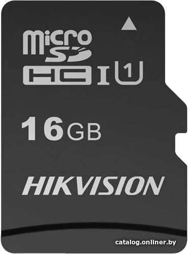 Micro SDHC 16GB Hikvision UHS-I U1 Class 10 (HS-TF-C1(STD)/16G/ADAPTER) + переходник SD