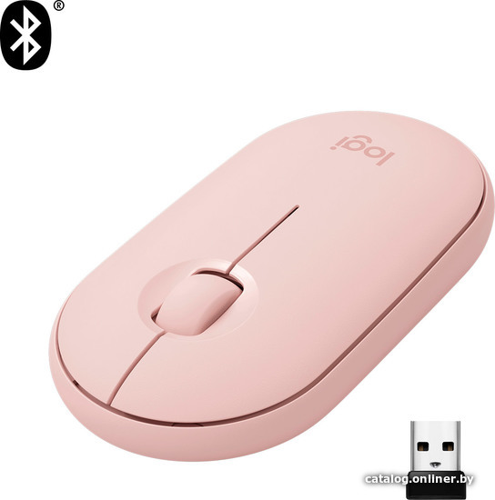 Mouse Wireless Logitech Pebble M350 Pink (910-005575)