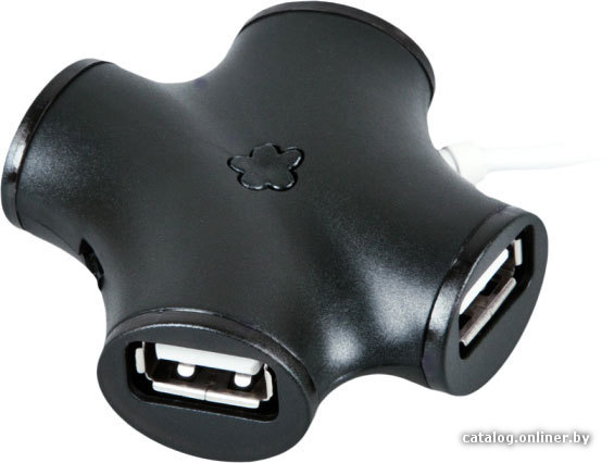 USB HUB CBR CH-100 (разветвитель 4 порта USB 2.0) Black